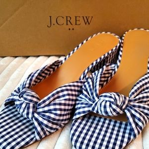 **NWB** J Crew Midblock Knot Heel Sandals- 8.5